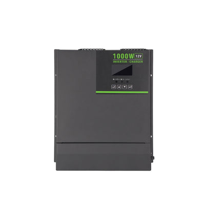 MorxinVolt 1000W Pure Sine Wave Inverter Charger, 12V DC to 120V/220V AC, Off-Grid Solar Hybrid Inverter for RV, Cabin, Home Backup Power