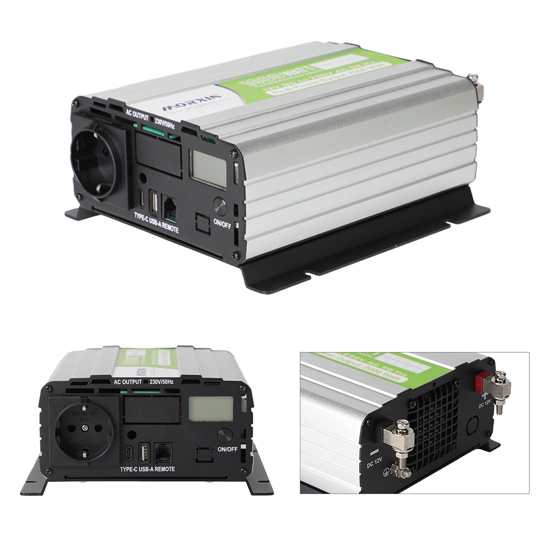 Morxin Power 12V 1000W Pure Sine Wave Inverter