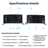 MorxinVolt 12V 2000W Modified Sine Wave Inverter