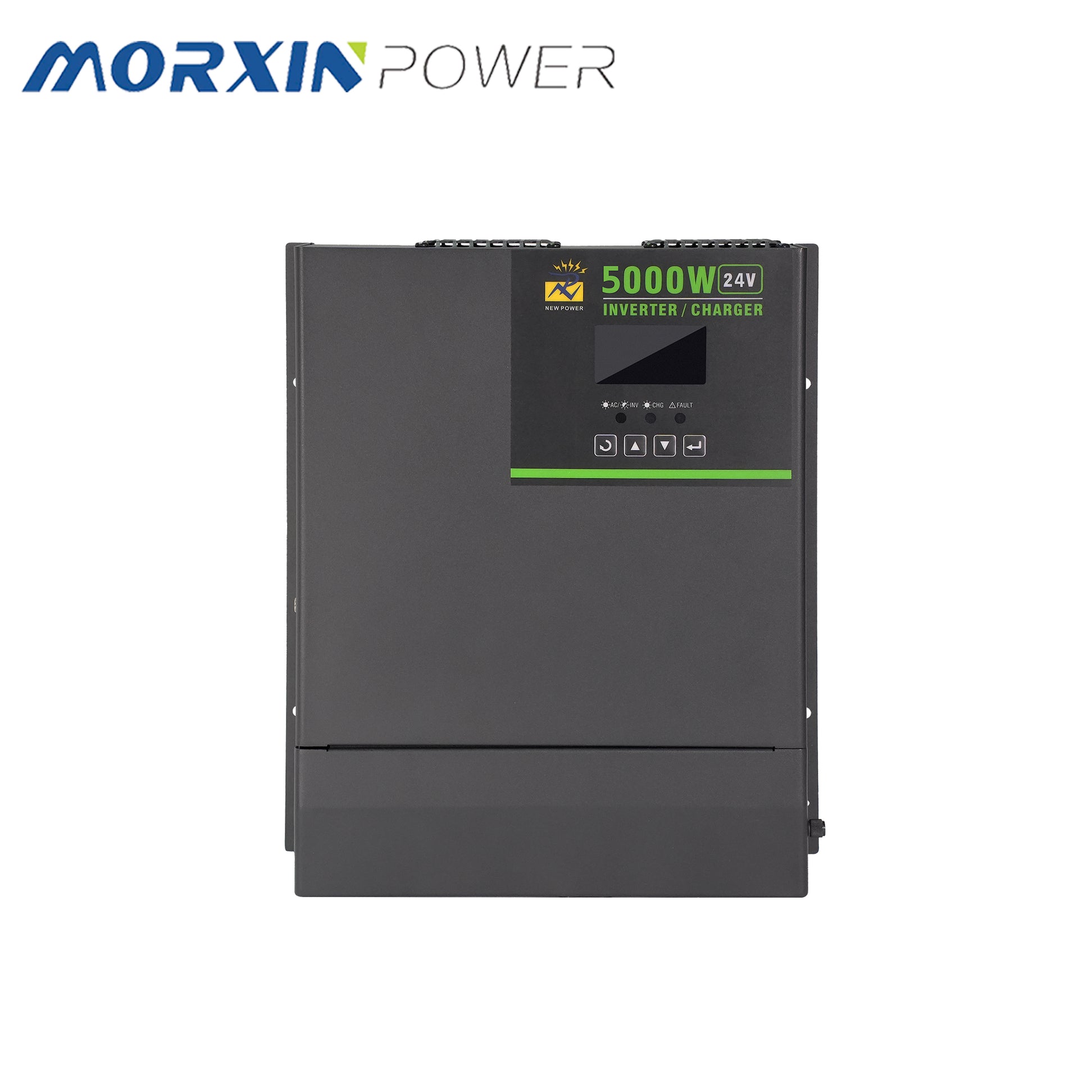 MorxinVolt 5000W 24V Pure Sine Wave Inverter Charger, 24V DC to 110V/220V AC Solar Inverter