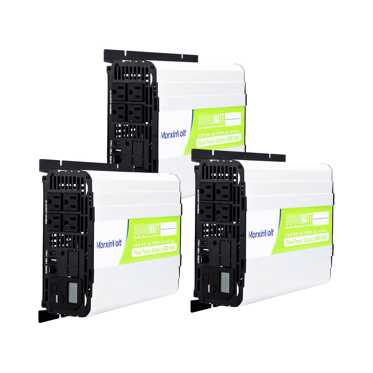 MorxinVolt 12V 3000W Pure Sine Wave Inverter
