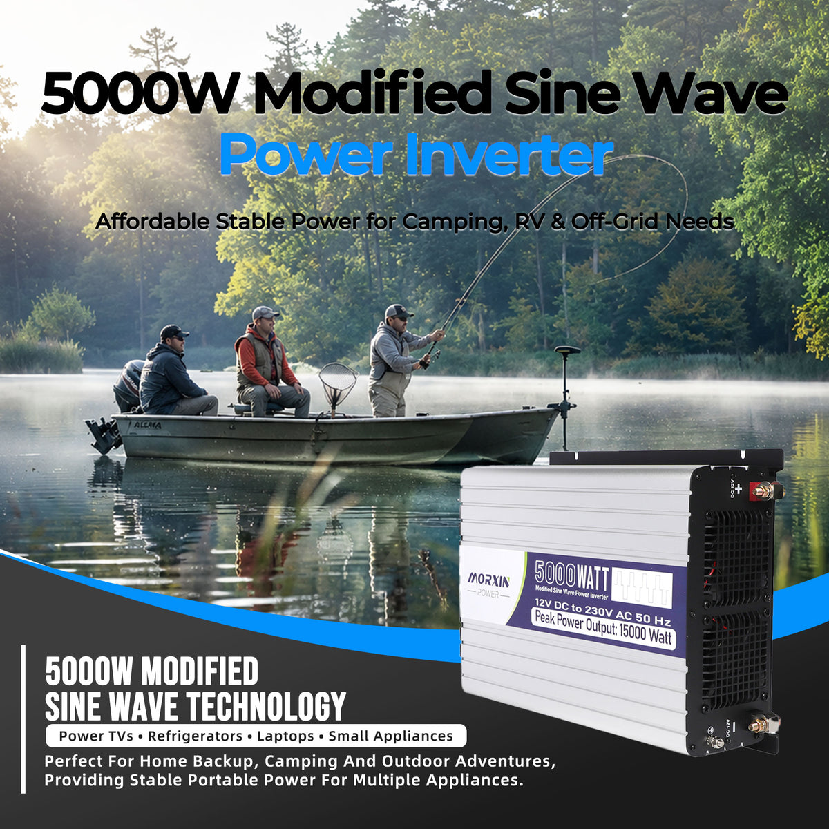 MorxinVolt 12V 5000W Modified Sine Wave Inverter