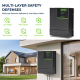 MorxinVolt 3000W 24V Pure Sine Wave Inverter Charger, DC to 220V AC Hybrid Solar Inverter, 6000W Surge Peak Power for RV, Cabin, Home Off‑Grid Backup Power
