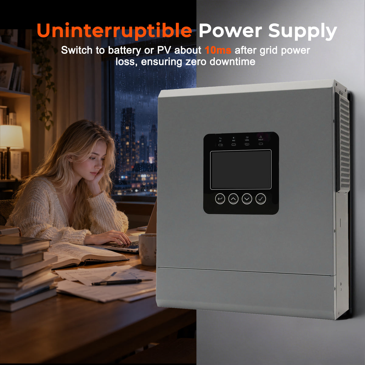6000W 48V Off-Grid Solar Inverter | 12 Parallel Capability, 120A MPPT, Pure Sine Wave Hybrid Power