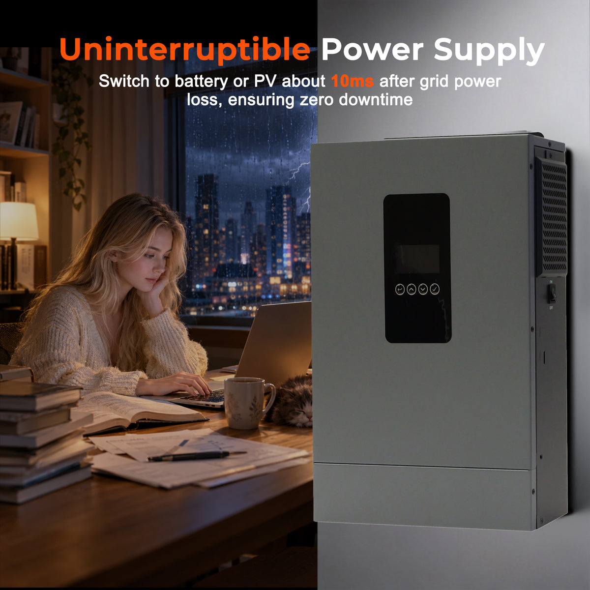 3600W 24V Hybrid Solar Inverter | Parallel Capable, 100A MPPT, Pure Sine Wave Off-Grid Power