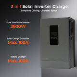 3600W 24V Hybrid Solar Inverter | Parallel Capable, 100A MPPT, Pure Sine Wave Off-Grid Power