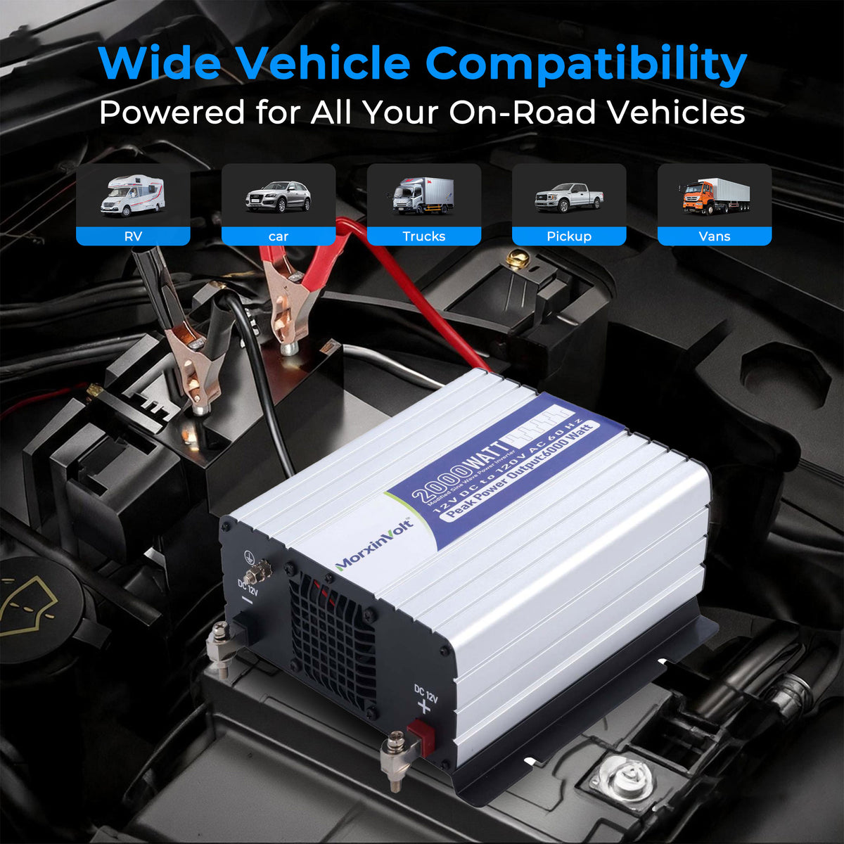 MorxinVolt 12V 2000W Modified Sine Wave Inverter