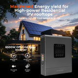 6000W 48V Off-Grid Solar Inverter, 6kW Pure Sine Wave Hybrid Inverter with 120A MPPT Charge Controller, WiFi Monitor