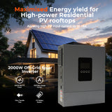 2000W 12V Hybrid Solar Inverter | 3000W PV Input, 100A MPPT, Pure Sine Wave Off-Grid Power