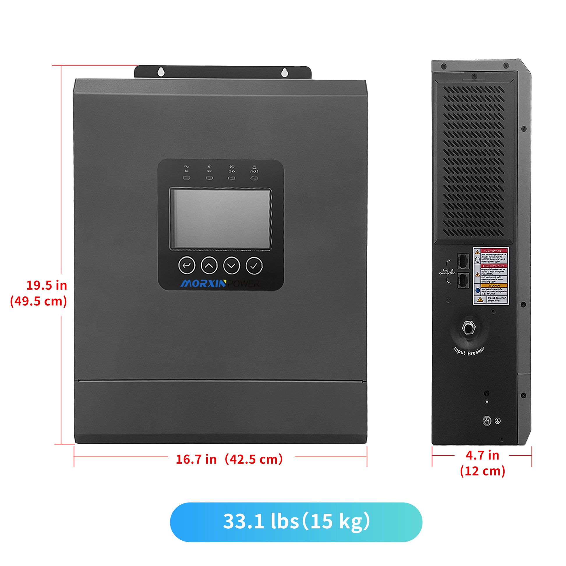 Morxin Power 48V 12000W Single Phase MPPT Off-Grid Hybrid Solar Inverter